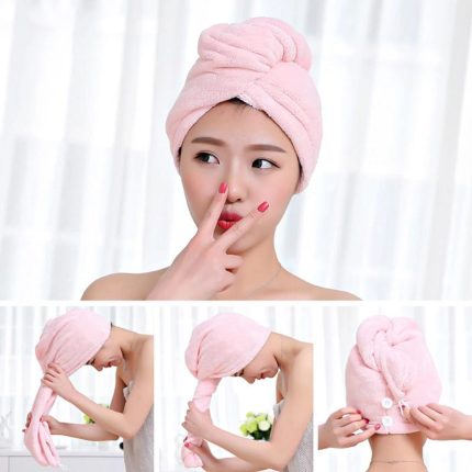 Magic Hair Wrap Bath Salon Towels Fast Drying Absorbent Cap For Women And Girls
