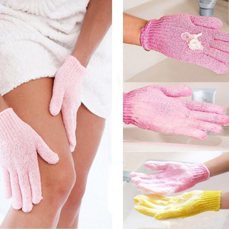 xfoliating Gloves | Shower Mitt Scrub Gloves for Smooth Bath - 2 Pcs
