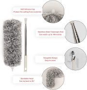 Bendable Feather Duster with Extra Long Extendable Microfiber Duster