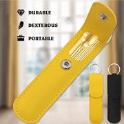 6 Piece ear Pick Set Portable ear Cleaner Set Leather Case With Stainless Steel