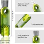 3 In 1 Cleaning Brush Rotatable Cleaning Cup Brush Multi-function Bottle Cleaning Brushes Kitchen Accessories Gap Cleaner