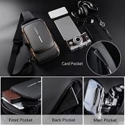 Men's Multi-function Anti-theft USB Shoulder Bag Crossbody Bag Travel Sling Bag Pack Messenger Pack Chest Bag