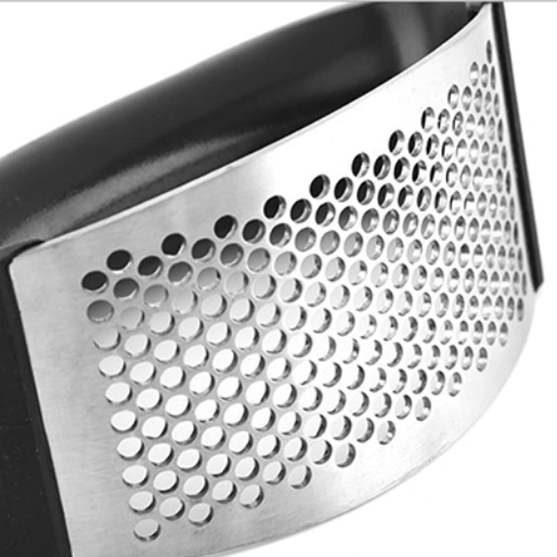 Upgraded Stainless Steel Garlic Press & Rocker – Manual Squeezer for Garlic, Ginger, and Herbs