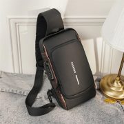 Men's Multi-function Anti-theft USB Shoulder Bag Crossbody Bag Travel Sling Bag Pack Messenger Pack Chest Bag
