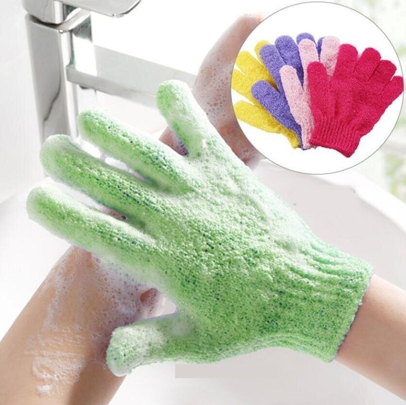 xfoliating Gloves | Shower Mitt Scrub Gloves for Smooth Bath - 2 Pcs