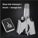 Nose Hair Trimmer for Men Birdie, Manual, Battery-Free, Waterproof, Painless with Twelve Dual-Edged Blades, Patented Mechanism [Made in Korea]