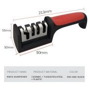 Household Multi-Functional 3-Segment Fast Knife Sharpener