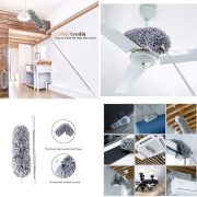 Bendable Feather Duster with Extra Long Extendable Microfiber Duster