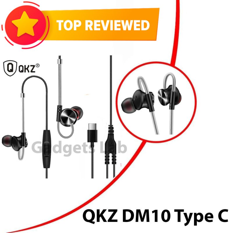 QKZ DM10 Zinc Alloy HiFi Earphone In Ear Earphone - Black