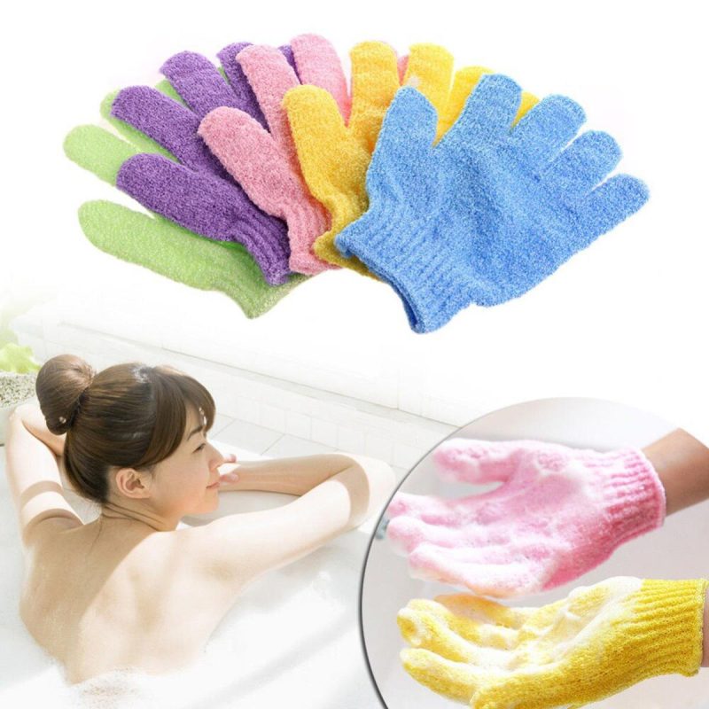 xfoliating Gloves | Shower Mitt Scrub Gloves for Smooth Bath - 2 Pcs
