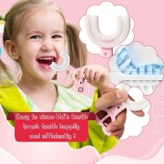 Portable U-Shaped Soft Bristles Toothbrush 360 Degree Kids Cleaning Teeth Manual Training Toothbrush Car Shape Silicone Baby Toothbrush Oral Care Tools