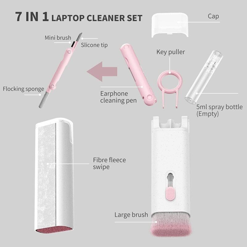 Computer Keyboard Cleaner Brush Kit, Earphone Cleaning Pen For Headset, Keyboard Cleaning Tools Cleaner Keycap Puller Kit